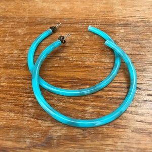 Turquoise Hoops